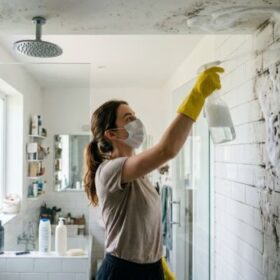 cómo quitar el moho del baño